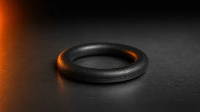 A black rubber O-ring