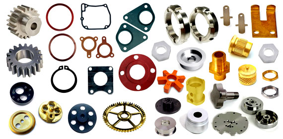 Sample Parts Visi Gauge can inspect including Cutting Inserts, Gaskets, Precision machined parts, Automotive components, Stamping Parts, Gears