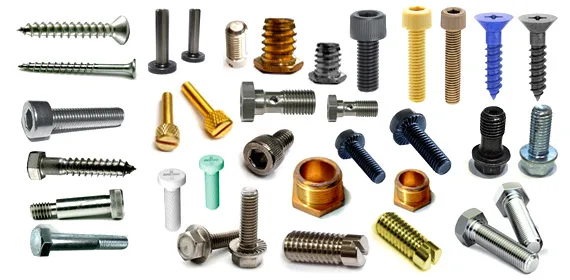 Sample bolts, screws and studs inspected on the Glass Disc bolt configuration