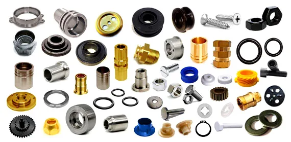 Parts inspected on Visimaster vision inspection machines: O-rings, washers, nuts, gears and small fasteners