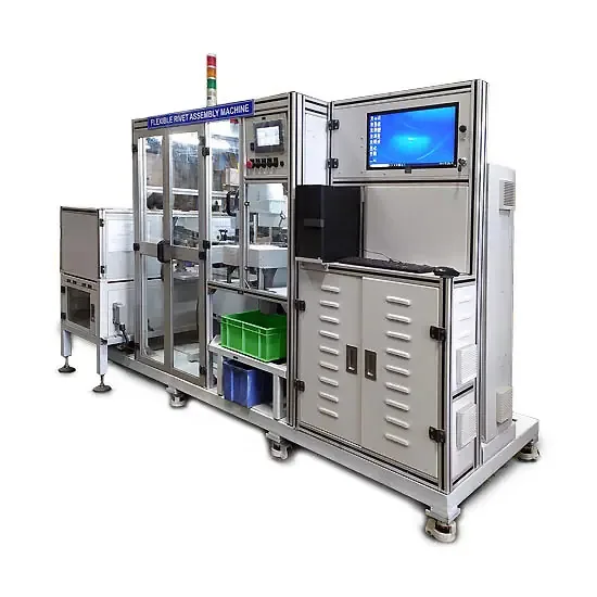 Robotics and vision based assembly machine — photograph of the assembly cell
