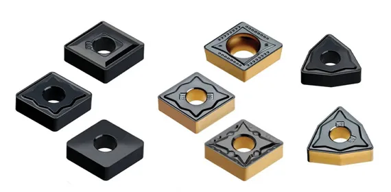 Sample cutting inserts sorted by the robotic vision cell